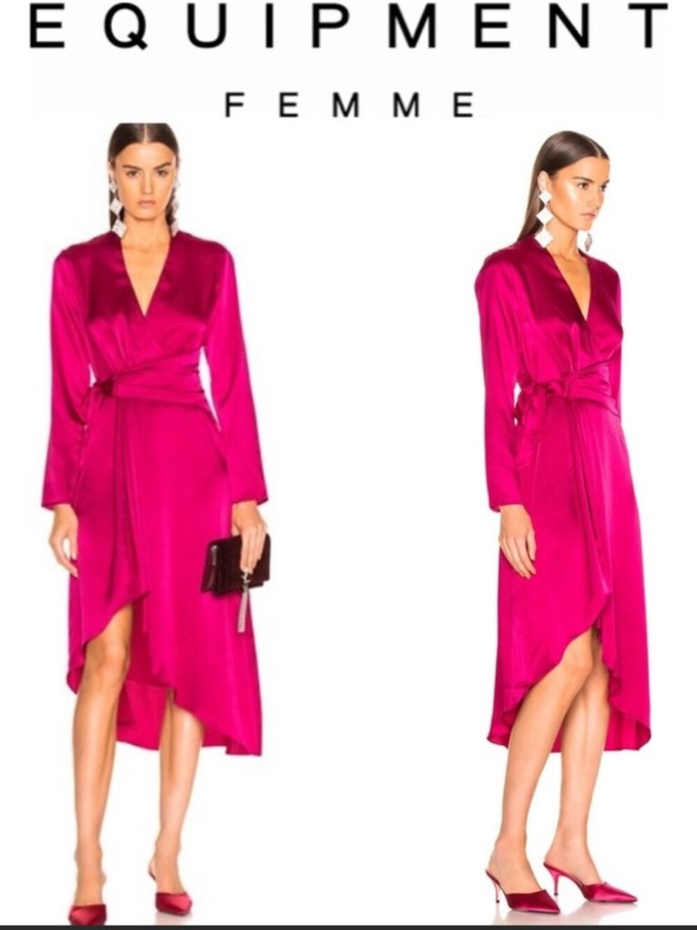 Equipment Adisa Dress Size 6. asymmetric wrap-effect